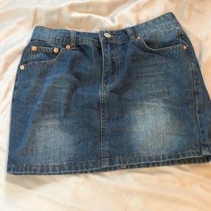 a jean skirt